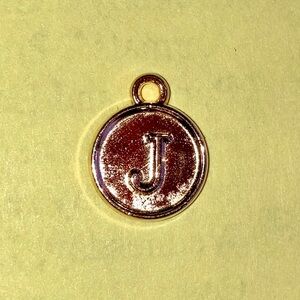 “J” Charm jewelry making Necklace bracelet ring baubles keychain ID tag lanyard